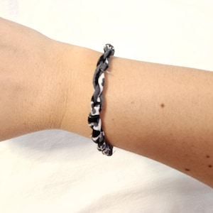 Outer banks bandana bracelet, twisted, Sarah Cameron inspired, John B, OBX, gray, Boho