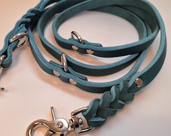 Shoulder leash 15 mm - Handmade dog leash made of fat leather