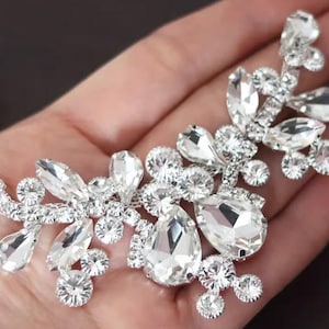 Hair decoration,wedding dress bridal gown trim jewel piece garment Embellishment,neckline waistline bridal belt APPLIQUE rhinestone sash