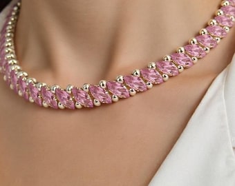 tennis Chain Bracelets  diy  kit , diy your  crystal jewerly , handmade  elegant necklace with tutorial