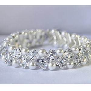 DIY Beaded Bracelet Kit, Crystal & Pearl Jewelry Making