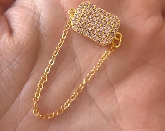 14K Gold Filled Crystal Magnetic Clasp for DIY Jewelry, Bracelet claps ,Necklace Making  supply 2pcs