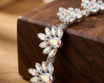 Rhinestone trim for collar, clear crystal trim for hat, rhinestone fabric trim