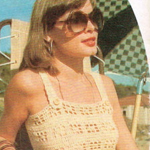 Downloadable Vintage Crochet Pattern - Woman’s Summer Top - PDF Pattern - 70’s retro 1970s women’s top