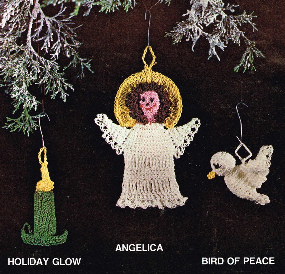 Vintage Christmas Crochet Patterns Holiday Ornaments PDF Etsy