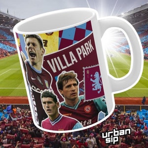 Aston Villa F.C. Mug: Iconic Players & Kits - Villa Fan Gift