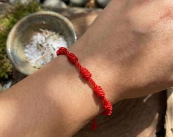 7 Knots Red Protection Bracelet, Red String Bracelet, Protection Bracelet, Red Bracelet, Original Design, Good Luck Bracelet, Men and Women