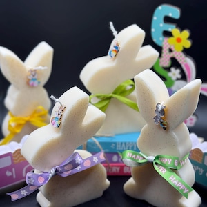 Easter candle Easter bunny candle Easter egg candle Happy Easter candle Easter decoration Easter favor candle Handmade Soy wax candle