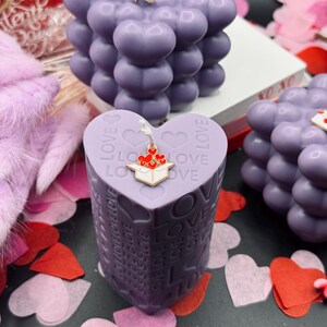 Pillar candle Valentines day Heart shaped candle Home decor Valentine Gift Soy wax candle Decoration Handmade gift Holiday gift Couple gift