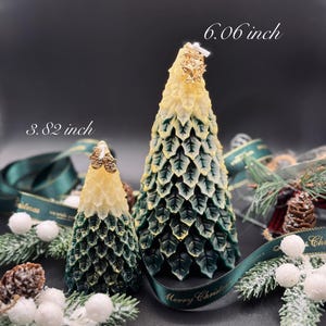 Christmas tree candle Christmas candle Pillar candle Christmas Gift Soy wax candle Christmas decoration Handmade gift Holiday gift