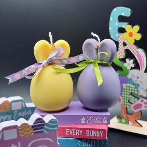 Easter candle Easter bunny candle Easter egg candle Happy Easter candle Easter decoration Easter favor candle Handmade Soy wax candle