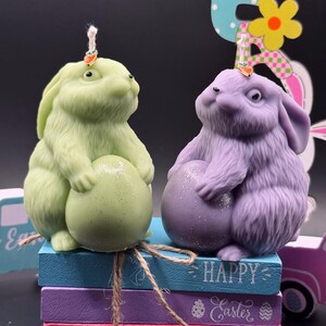 Easter candle Easter bunny candle Easter egg candle Happy Easter candle Easter decoration Easter favor candle Handmade Soy wax candle
