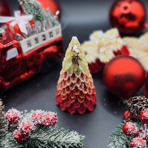 Christmas tree candle Christmas candle Pillar candle Christmas Gift Soy wax candle Christmas decoration Handmade gift Holiday gift