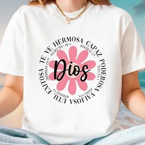 Comfort Colors Dios Christian Shirt, Spanish Christian Shirt, Faith & Hope Tee, Religious Gift, Inspirational Quote Shirt, Bible Verse Shirt