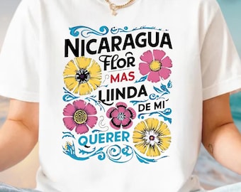 Nicaragua Floor Mats Linda De Mi Querer Comfort Colors Shirt, Floral Nicaragua Shirt, Latina Gift, Spanish Hispanic Shirt, Nicaraguan Tshirt