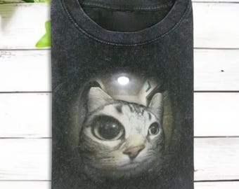 Chemise chat étrange, chemise chat drôle, chemise chat stupide, t-shirt chat Brainrot stupide, cadeau blague génération Z, cadeau pour amoureux des chats, t-shirt chaton drôle, t-shirt chat cool