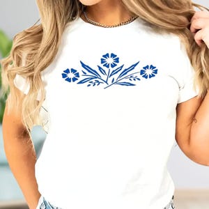 Comfort Colors Blue Cornflower Shirt, Nostalgic Corningware Dish Shirt, Gifts for Mom, Gifts for Grandma, Home Cooking Baking Gifts
