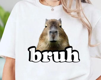 Funny Capybara Bruh Shirt, Vintage Capybara Bruh T-shirt, Capybara Lover Gift, Cute Capybara Shirt, Funny Animal Gift, Cute Animal Shirt