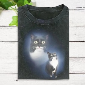 Pet Cat Shocking Face Shirt, Funny Cat Shirt, Cat Meme Shirt, Gen Z Joke Shirt, Stupid Brainrot Gift, Funny Cat Lover Gift, Cool Cat Shirt