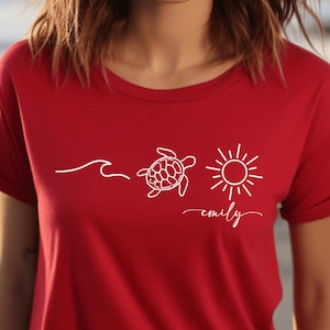 Ocean Turtle Graphic Tee: Boho Beach Unisex Shirt