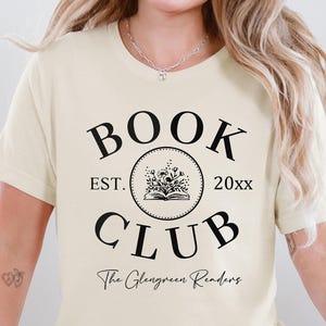 Custom Book Club Shirt: Personalized Reading Group Gift