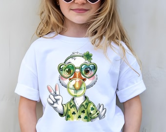 St Patrick Goose Shirt Bubblegum Goose Kids Shirt St Patricks Day Kids Adult Baby Toddler Youth Shamrock Goose Shirt Lucky Irish Shirt