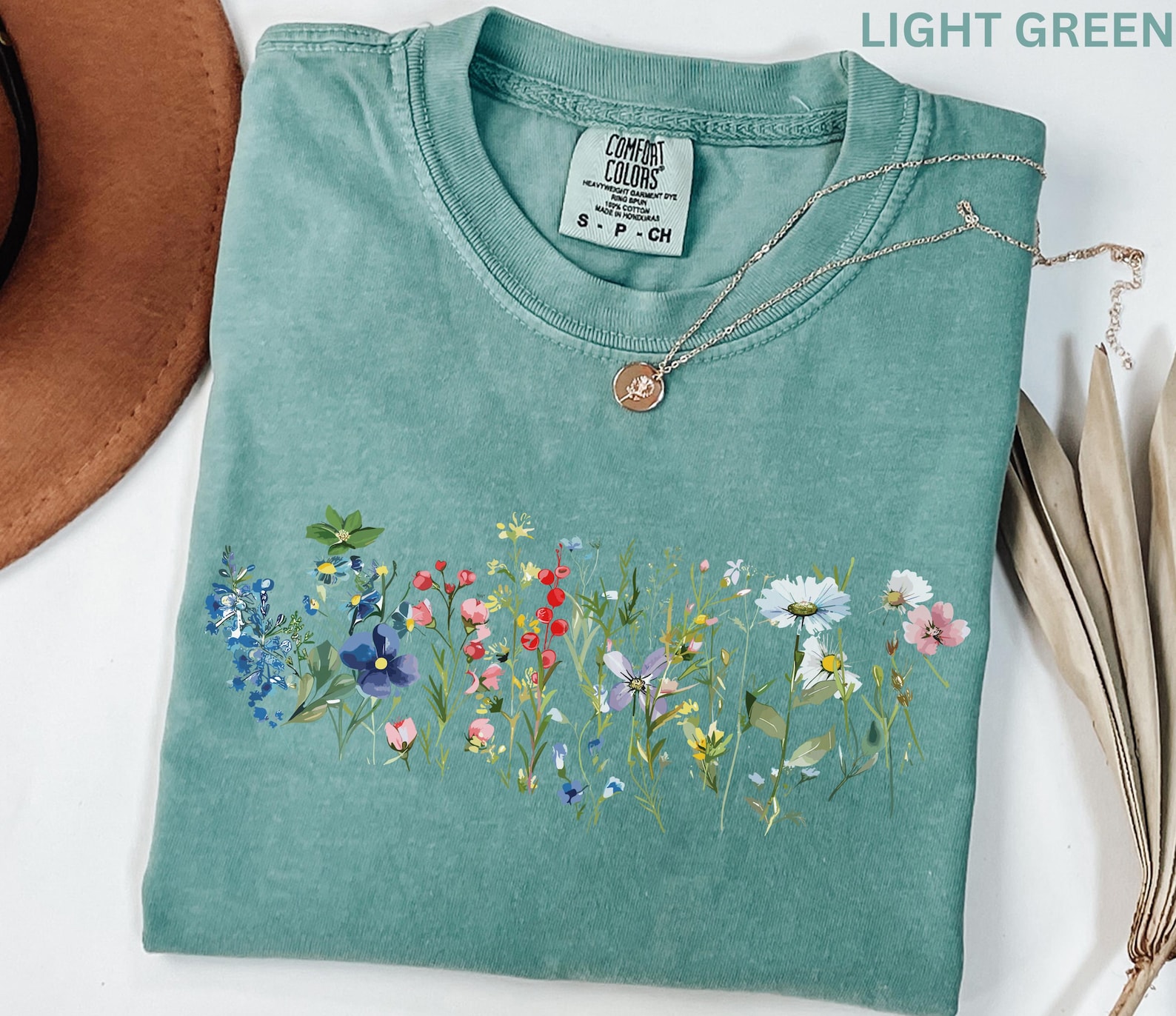 Comfort Colors Wildflower Shirt, Pressed Flower Shirt, Botanical Shirt ...