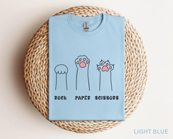 Funny Cat Shirt, Rock Paper Scissors Tee, Cat Lover Gift, Cat Mom Shirt, Cat Lover Gift, Cat Mama Tee, Cat Lover Shirt for Women Youth Girl