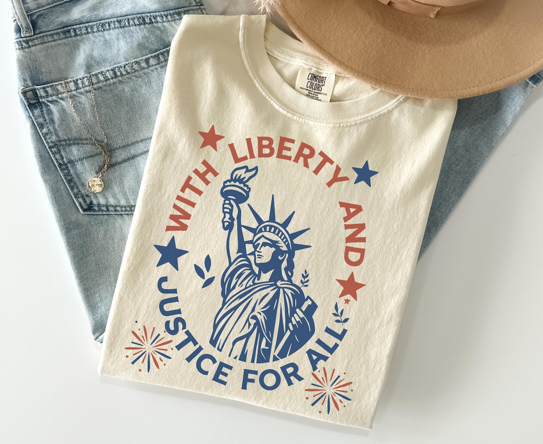 Comfort Colors Statue Of Liberty Shirt Patriotic USA Anniversary Shirt Fourth Of July With