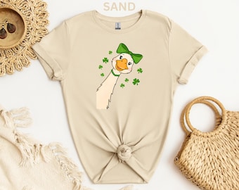 Funny Lucky Goose Shirt For St Patrick’s Day Women And Youth Casual Spring Shirt Gift for Women And Youth Goose Shirt