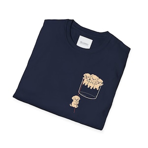 Maglietta con scritta "Cucciolo salvato", adorabile disegno di un cane che si arrampica, maglietta con grafica "Animale sano", divertente regalo per gli amanti degli animali - GL086