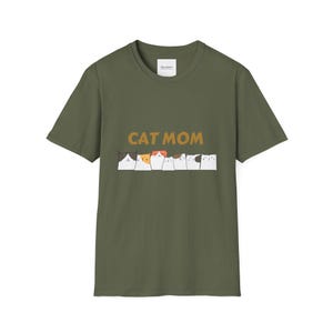 Camiseta "Mamá Gata", unisex, estilo suave, con estampado de gatos de dibujos animados, regalo para amantes de los felinos, ropa para dueños de mascotas, linda camiseta para mamá gata - GL053