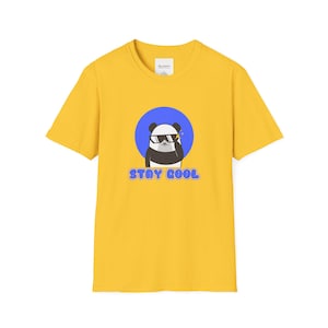 Camiseta "Mantente Fresco" de Panda, divertida camiseta de dibujos animados, camiseta gráfica relajante, regalo de panda adorable, camiseta unisex suave de oso fresco - GL048