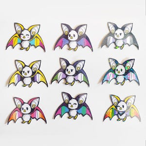 Stickers Bat Pride (au choix 3) ou demandez une couleur LGBTQIA personnalisée