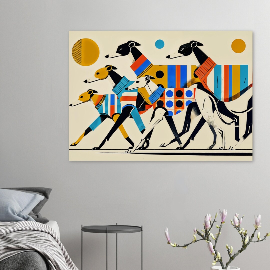 Printable Greyhound Dog, Abstract Wall Art Print, Poster, Home Decor ...