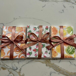 Handgemaltes Aquarell Obst Bündel Grußkarten Set von 10+ (2 pro Druck)