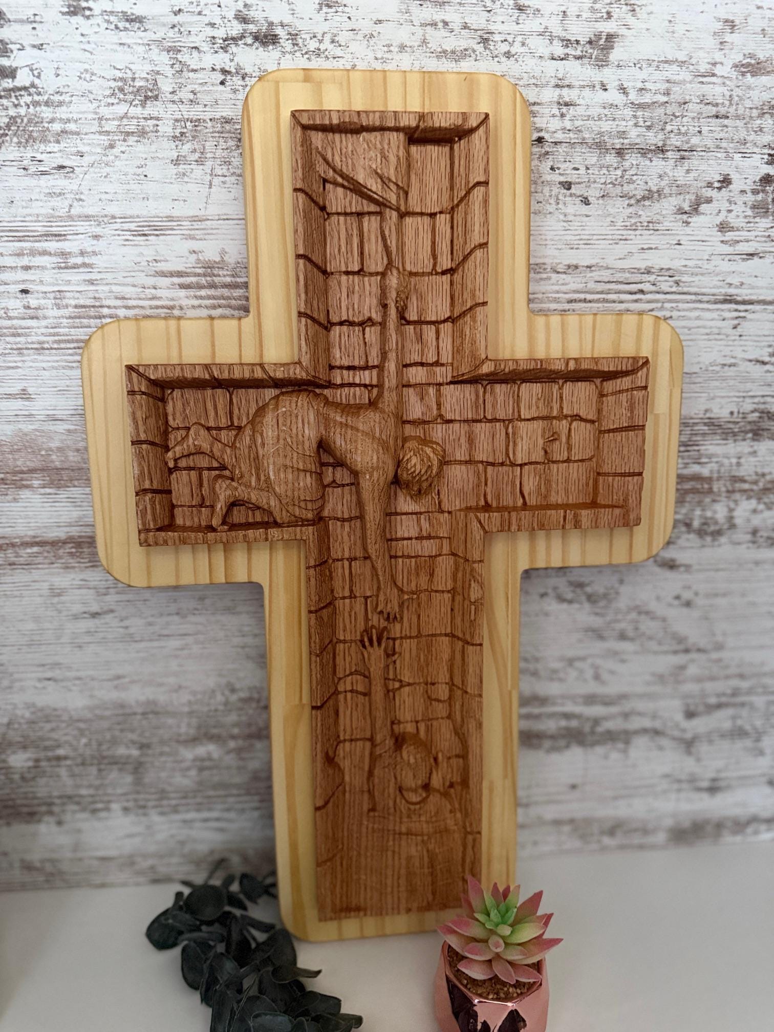 Help Hand Cross Jesus Helping Hands Cross - Etsy