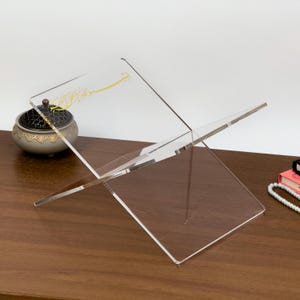 Transparent Quran Holder, Rehal for Quran,Personalized Gold or Silver Quran stand, Islamic Gift as a Wedding, Ramadan, Eid , Umrah, Hajj