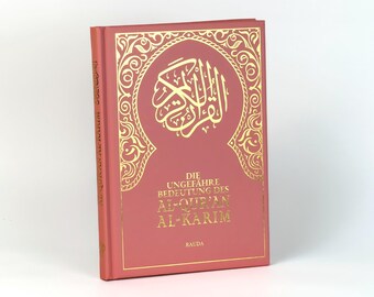 Koran in German: Rosé Hardcover with Gold Embossing