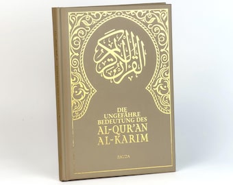 Koran German: Beige Hardcover with Gold Embossing