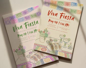 Fiesta Themed Party Invitation Template | 4x6, 5x7 and Mobile Sizes