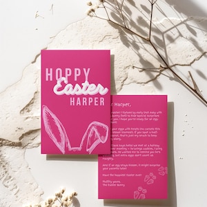 Modèle de carte de Pâques personnalisée avec un lapin de Pâques - 4 x 6 et 5 x 7
