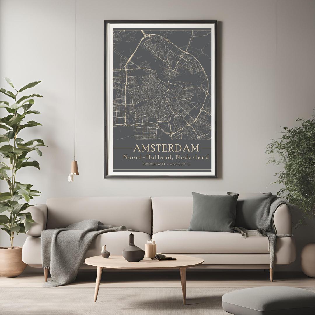 Custom City Street Map Art Print, Personalized Wall Poster (digital ...