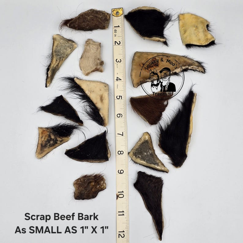 Beef Bark - Cow Skin Dog Chew with Hair: Natural Rawhide Alternative - Single Ingredient Treat Scrap