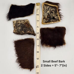 Beef Bark - Cow Skin Dog Chew with Hair: Natural Rawhide Alternative - Single Ingredient Treat Small