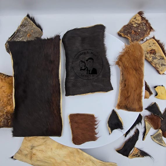 Beef Bark - Cow Skin Dog Chew with Hair: Natural Rawhide Alternative - Single Ingredient Treat
