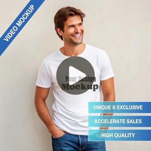 Video Mockup For Cool White Tee Mockup for Boys- Perfect for your Designs