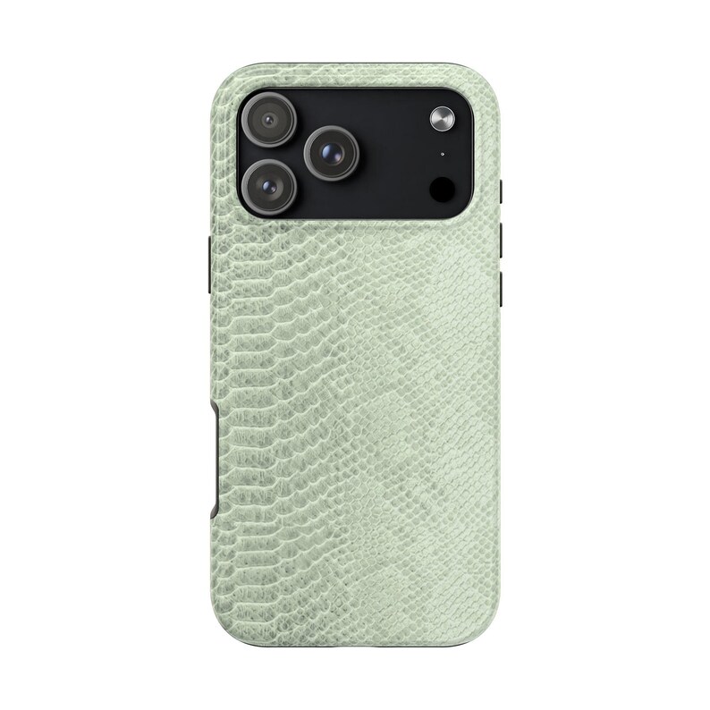 LIGHT GREEN PYTHON SNAKE PRINT PHONE CASE