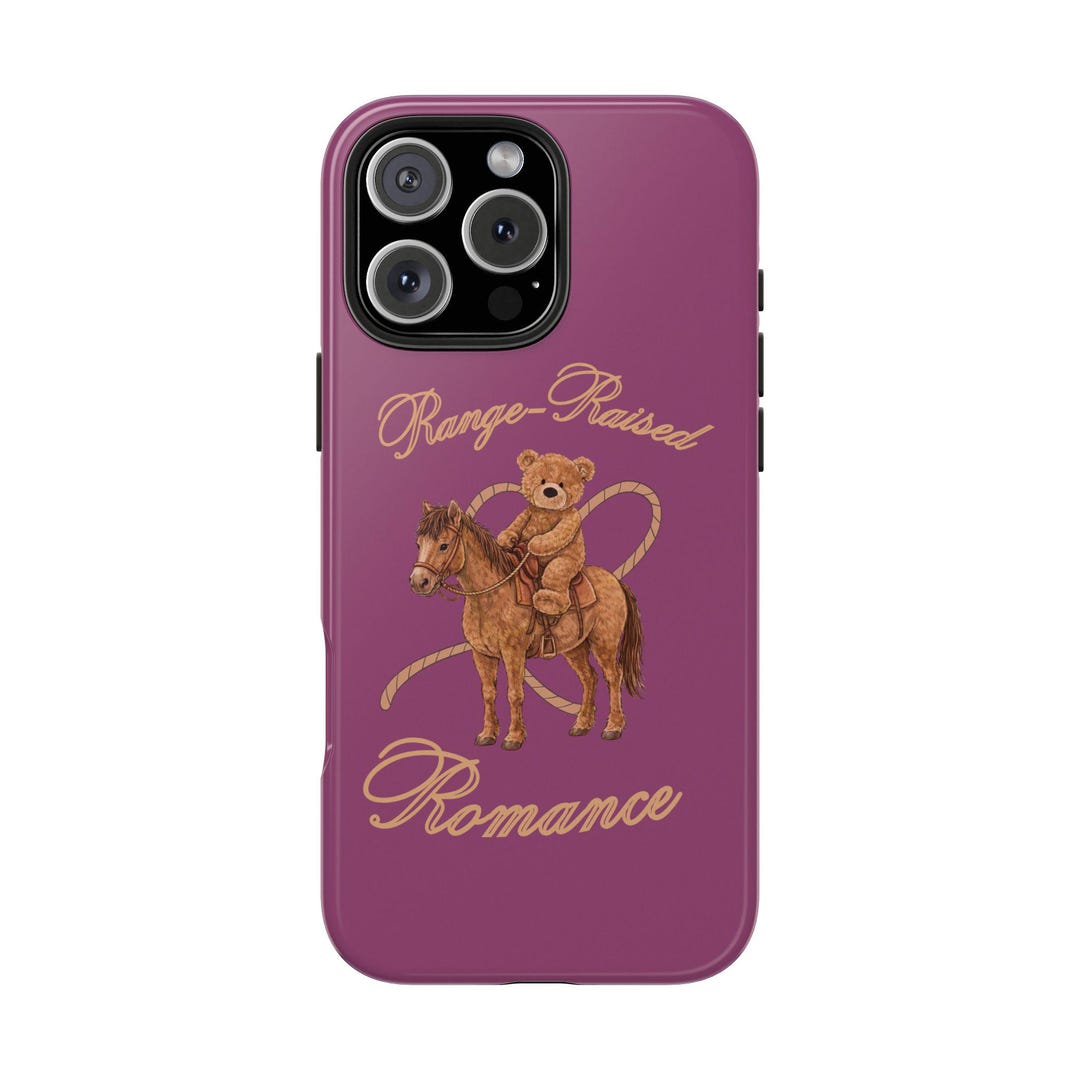 Cell Phone Case Rodeo Range-raised Romance Rodeo Valentine's Day Teddy Bear Polka Dots Impact ...