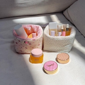 Vintage Beige Soft Teddy Organizer | Machine Washable | Makeup Bag | Cotton | AYJAY Exclusive | ayjaythelabel | Cute Gift for Her